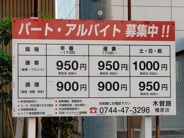 しゃぶしゃぶ 日本料理 木曽路 橿原店のアルバイト パート求人情報 Joblist ジョブリスト スマホであつめる みんなの街の求人はり紙
